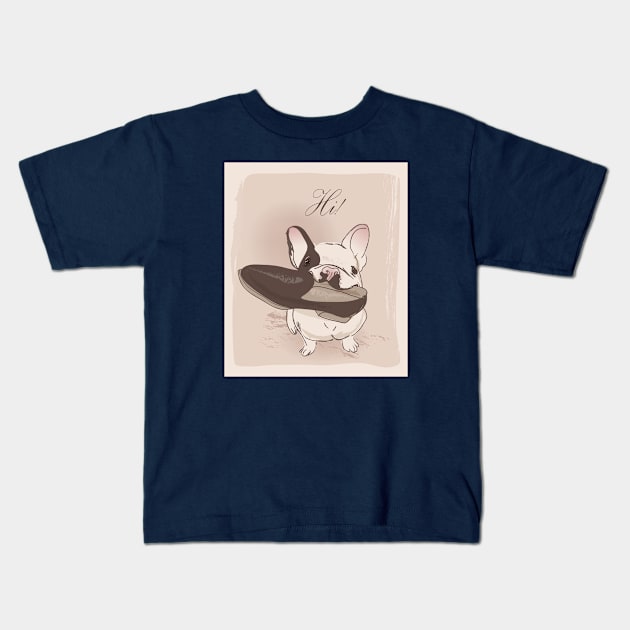 Bulldog 2 Kids T-Shirt by EveFarb